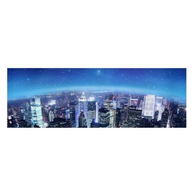 Stampa su tela - Illuminated New York - Panoramico