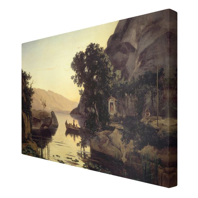 Stampa su tela - Jean-Baptiste Camille Corot - Landscape near Riva at Lake Garda - Orizzontale 3:2