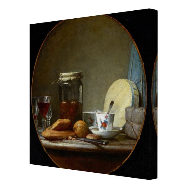 Stampa su tela - Jean-Baptiste Siméon Chardin - Jar of Apricots - Quadrato 1:1