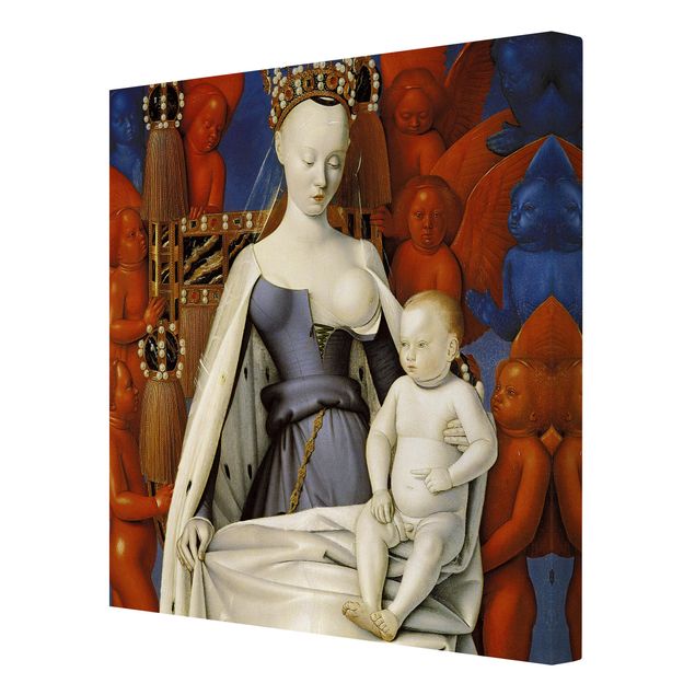 Stampa su tela - Jean Fouquet - Madonna and Child - Quadrato 1:1