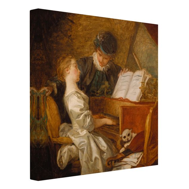 Quadri su tela Jean Honoré Fragonard - Lezione di pianoforte