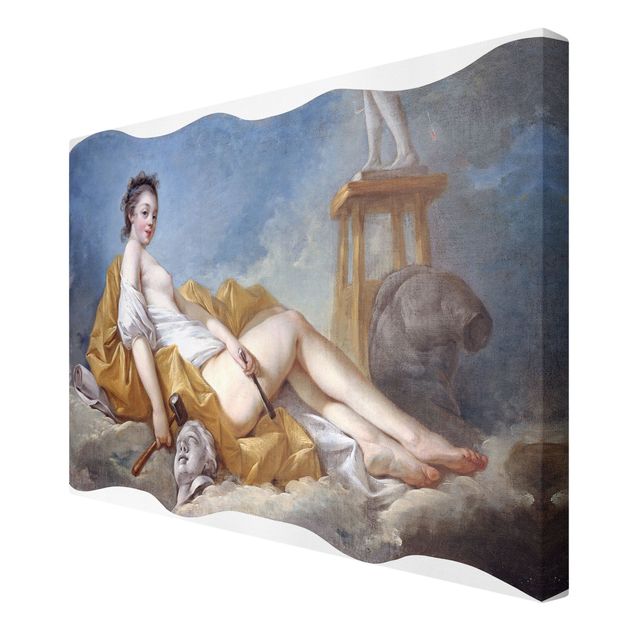 Stampe su tela Jean Honoré Fragonard - Personificazione della letteratura