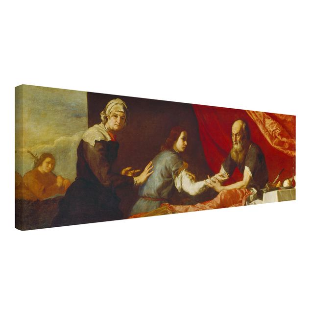 Stampa su tela Jusepe De Ribera - Isacco che benedice Giacobbe