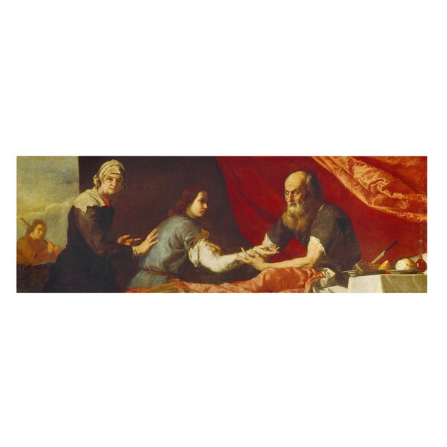 Stampa su tela - Jusepe De Ribera - Isaac Blessing Jacob - Panoramico