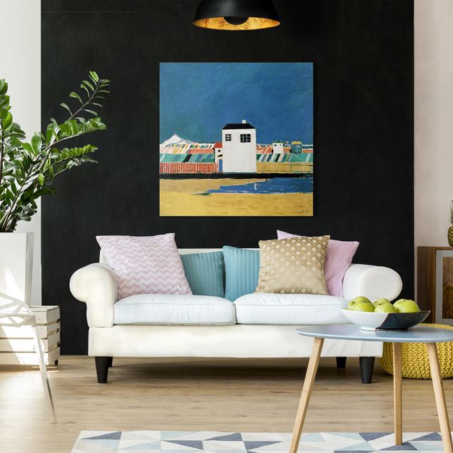 Riproduzioni su tela quadri famosi Kasimir Malewitsch - Paesaggio con casa bianca