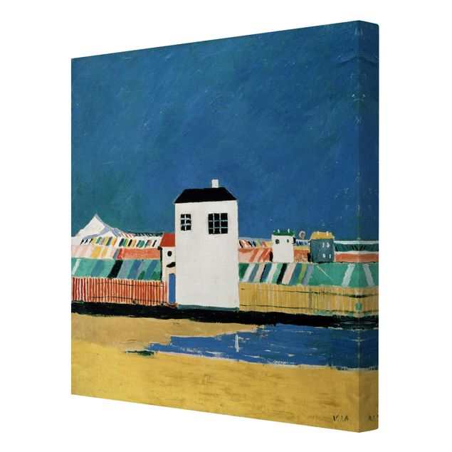 Quadri su tela Kasimir Malewitsch - Paesaggio con casa bianca