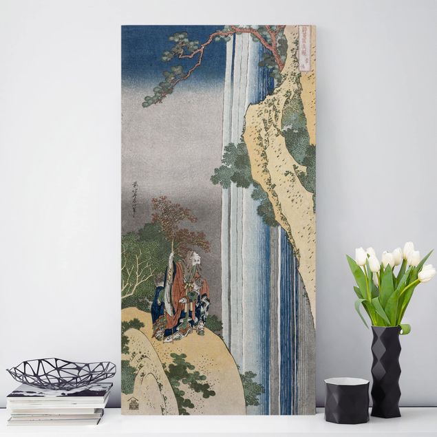 Quadri su tela paesaggio Katsushika Hokusai - Il poeta Rihaku