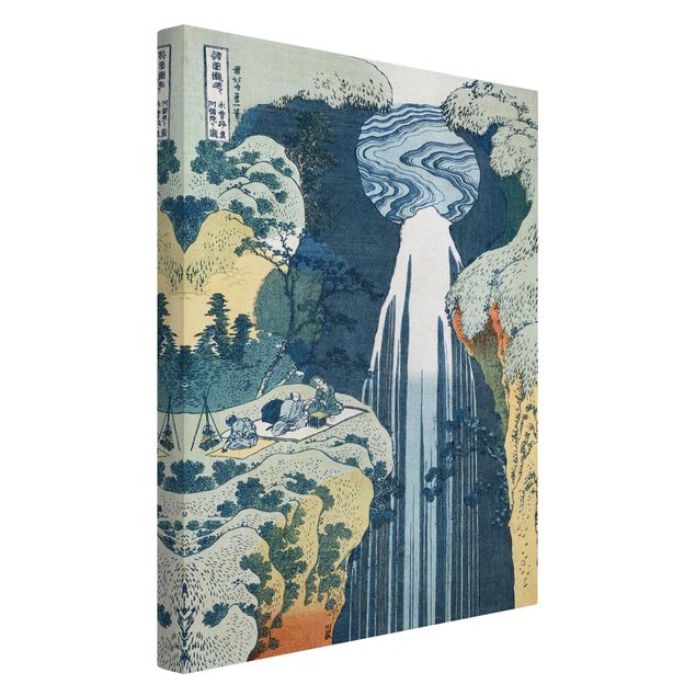 Quadri moderni per soggiorno Katsushika Hokusai - La cascata di Amida dietro la strada di Kiso