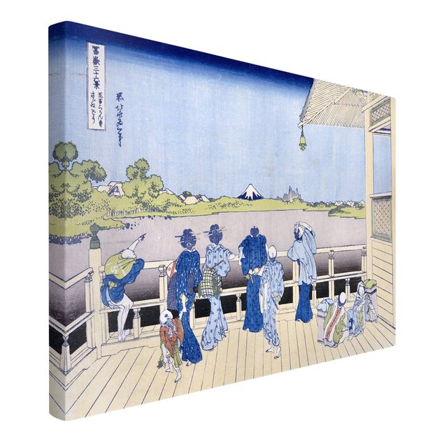 Stampe su tela città Katsushika Hokusai - La sala Sazai nel tempio di Rakanji