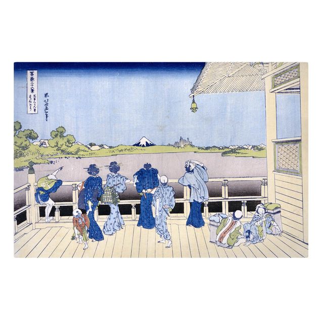 Quadri moderni per soggiorno Katsushika Hokusai - La sala Sazai nel tempio di Rakanji