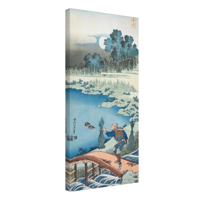 Stampa su tela Katsushika Hokusai - Portatori di riso (Tokusagari)