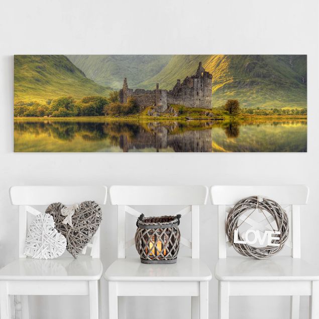 Stampe su tela paesaggio Il castello di Kilchurn in Scozia
