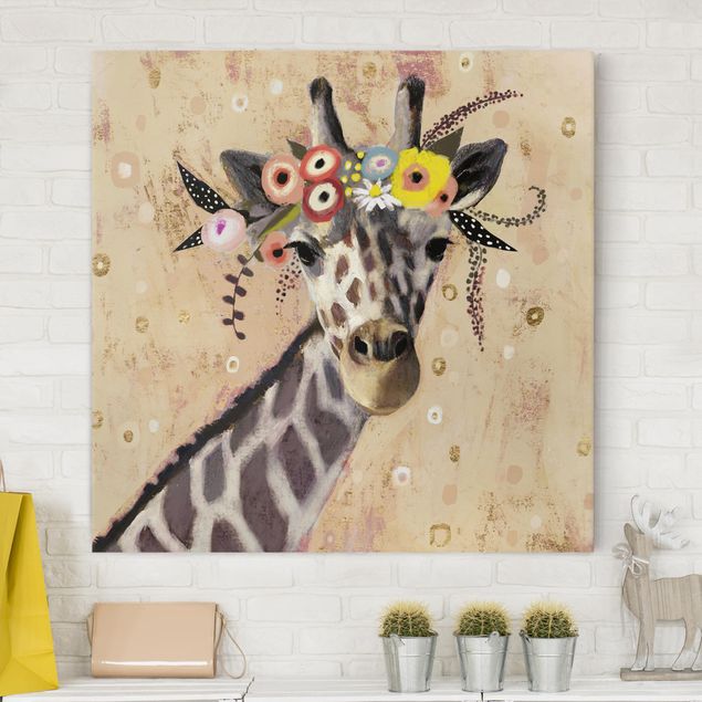 Quadri con giraffe Giraffa Klimt
