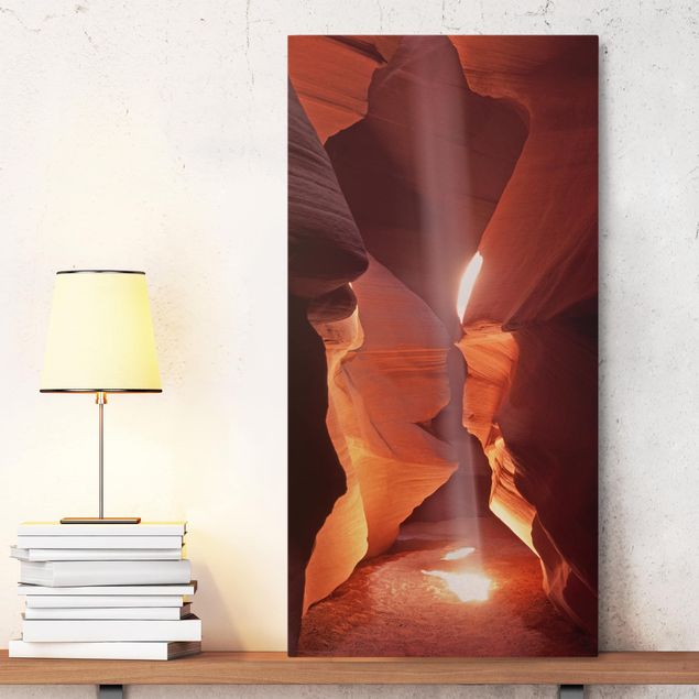 Quadri con pietre Fascio di luce nel Canyon di Antelope