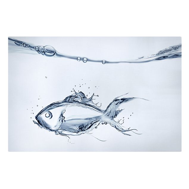 Stampa su tela - Liquid Silver Fish - Orizzontale 3:2