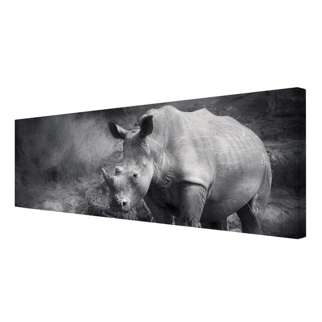 Stampa su tela - Lonesome Rhinoceros - Panoramico