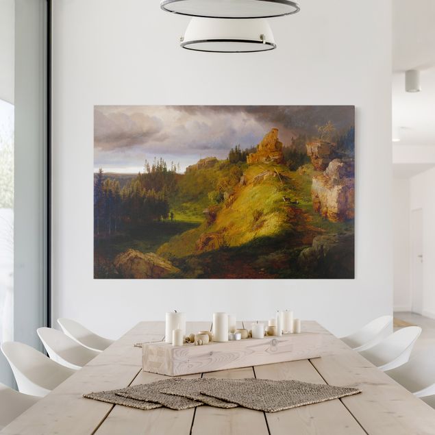 Riproduzione quadri su tela Louis Gurlitt - Paesaggio delle montagne giganti
