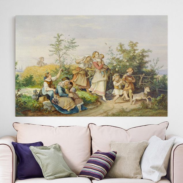 Stampe su tela paesaggio Ludwig Richter - Piaceri estivi