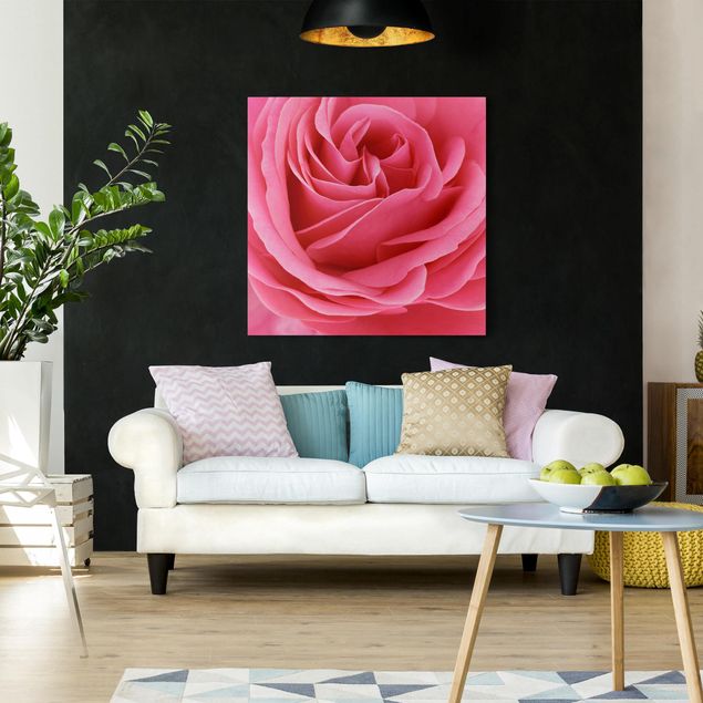 Quadro su tela fiori Rosa lussuriosa