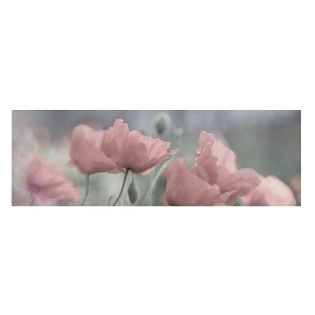 Stampa su tela - Painterly Poppies - Panoramico