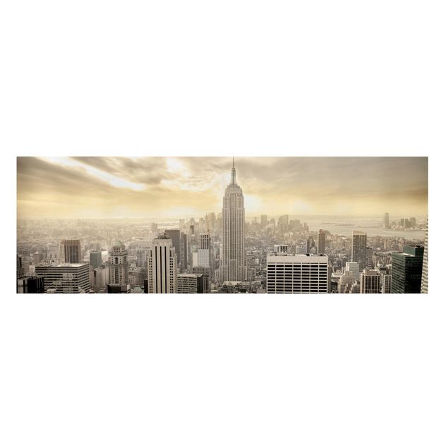 Stampa su tela - Manhattan Dawn - Panoramico