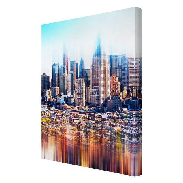 Stampa su tela Skyline di Manhattan tratto urbano