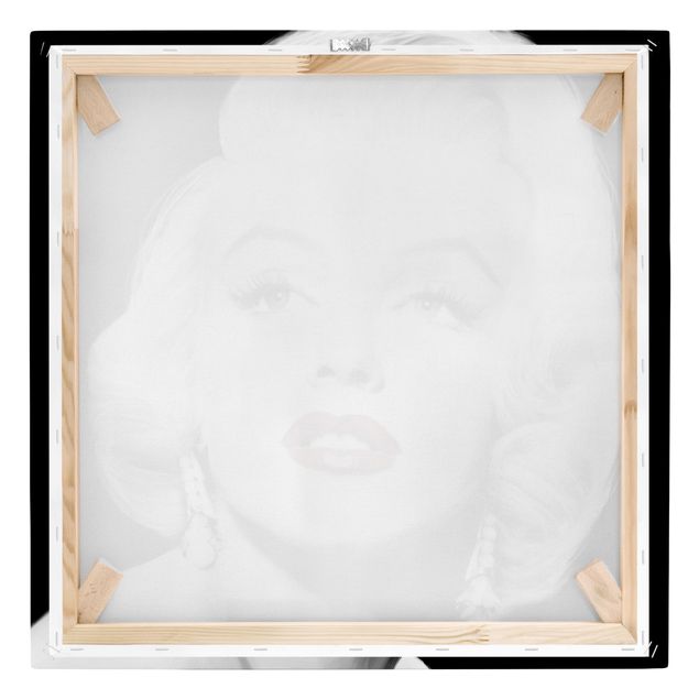 Stampa su tela - Marilyn con gli orecchini - Quadrato 1:1