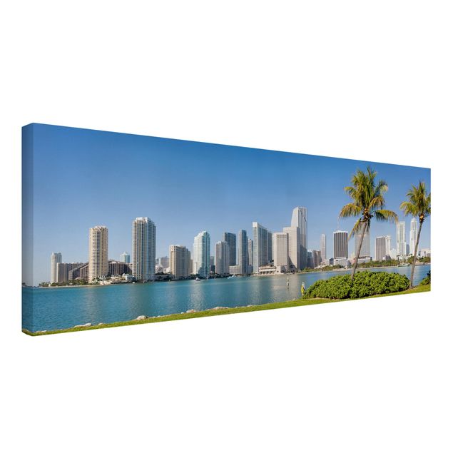 Stampa su tela - Miami Beach Skyline - Panoramico