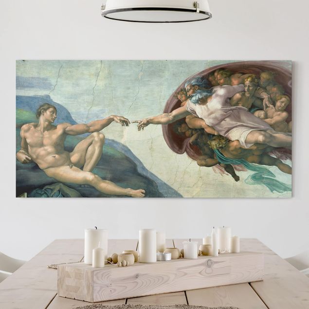 Riproduzioni su tela quadri famosi Michelangelo - La Cappella Sistina: La creazione di Adamo