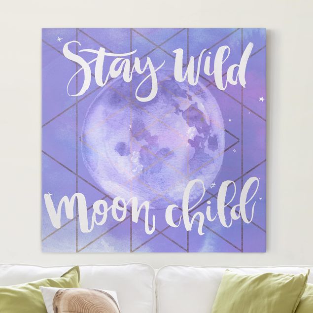 Quadri moderni per soggiorno Moon Child - Stay Wild
