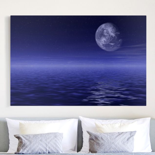 Quadri tela mare Luna e oceano