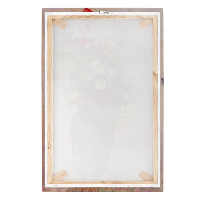 Stampe su tela Odilon Redon - Vaso di fiori con papaveri