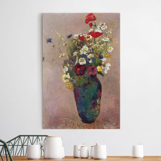 Tele con papaveri Odilon Redon - Vaso di fiori con papaveri
