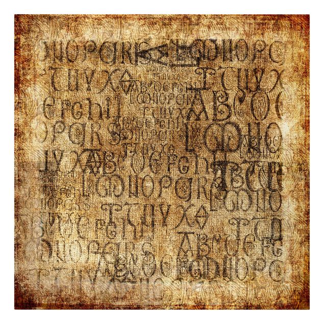 Stampa su tela - Old Letters - Quadrato 1:1