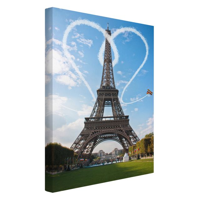 Stampa su tela Parigi - Città dell'amore
