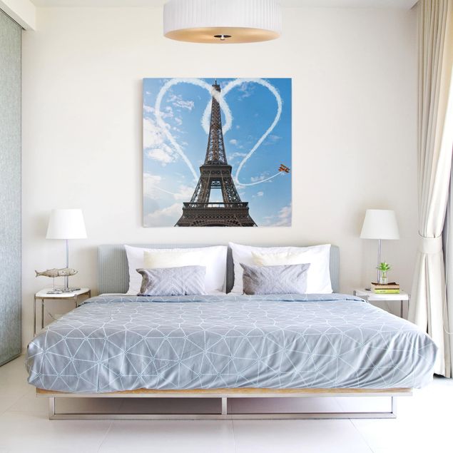 Quadri moderni per soggiorno Parigi - Città dell'amore