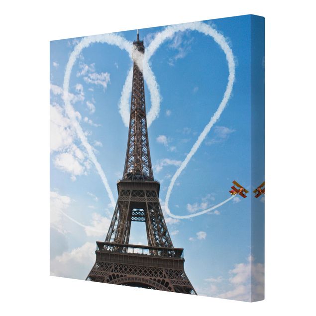 Stampa su tela - Paris - City Of Love - Quadrato 1:1