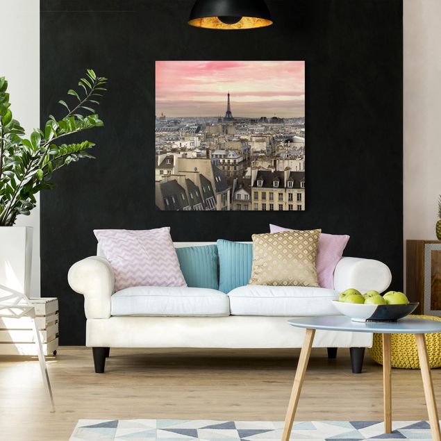 Quadri moderni per soggiorno Parigi da vicino