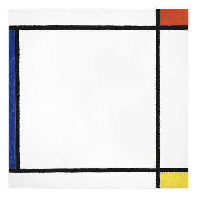 Abstrakte Malerei Piet Mondrian - Composizione III con rosso, giallo e blu