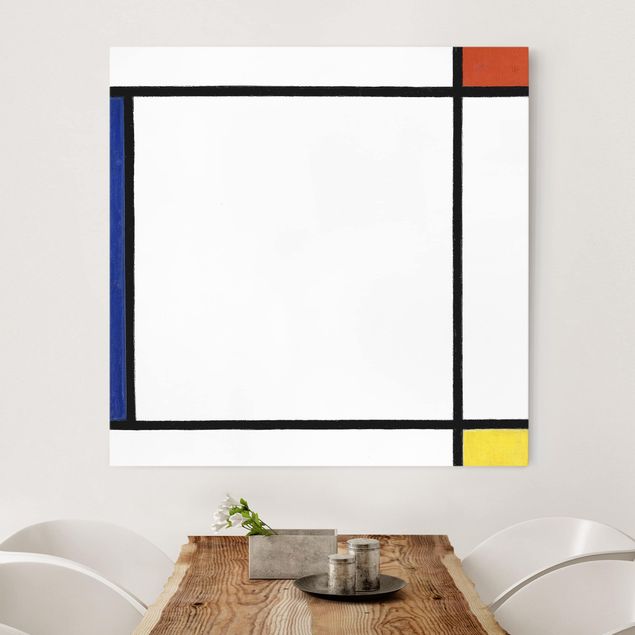 quadro astratto moderno Piet Mondrian - Composizione III con rosso, giallo e blu