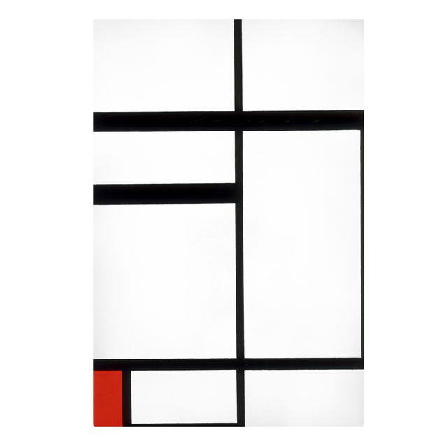 Astrattismo Piet Mondrian - Composizione con rosso, nero e bianco