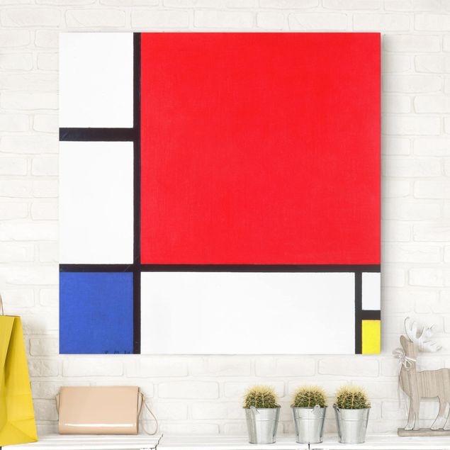 quadro astratto Piet Mondrian - Composizione con rosso, blu e giallo