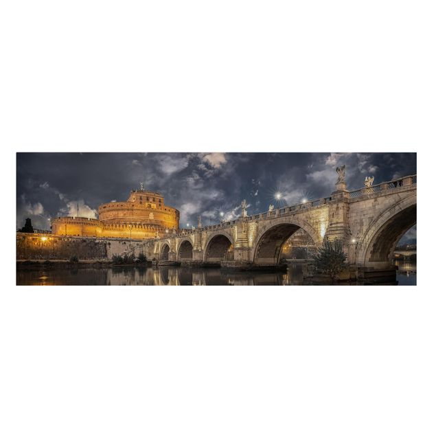 Stampa su tela - Ponte Sant'Angelo a Roma - Panoramico