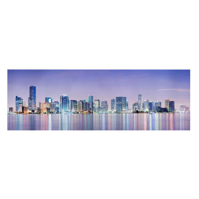 Stampa su tela - Purple Miami Beach - Panoramico