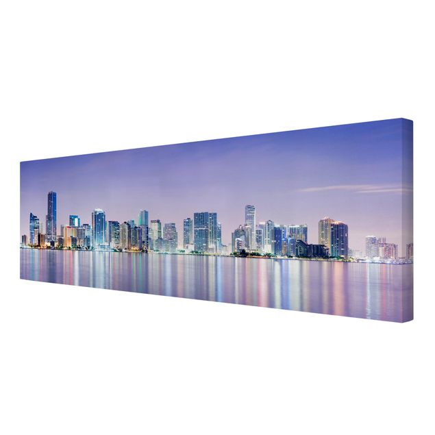Stampa su tela - Purple Miami Beach - Panoramico