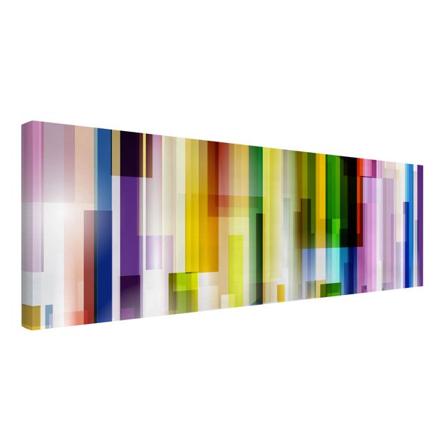 Quadri moderni per soggiorno Cubi arcobaleno