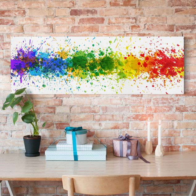 quadro astratto Schizzi d'arcobaleno