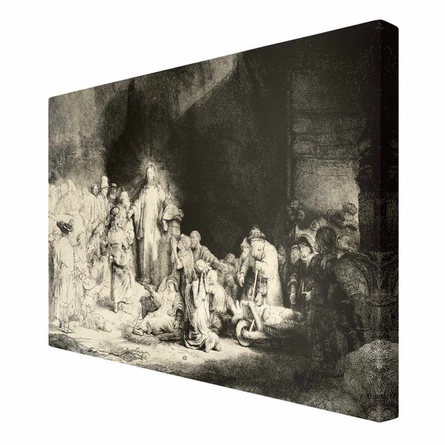 Stampa su tela - Rembrandt van Rijn - Christ healing the Sick. The Hundred Guilder - Orizzontale 3:2