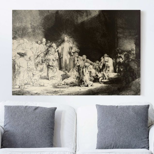 Riproduzione quadri su tela Rembrandt van Rijn - Cristo che guarisce i malati. I cento fiorini