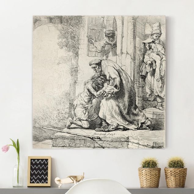 Quadri moderni per soggiorno Rembrandt van Rijn - Il ritorno del figliol prodigo